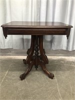 ANTIQUE SKIRTED SIDE TABLE