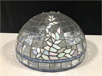 LARGE LEADED STAINGLASS SHADE