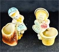 VINTAGE 1950's PLANTERS Boy & Girl Made in USA
