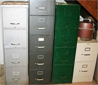 4 Metal File Cabinets
