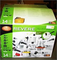 14 Pc. Revere Stainless Steel Kettles - NIB