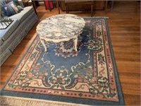 5' X 7' CHINESE STYLE RUG - BLUE/ROSE