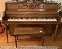 SCHAFER & SONS UPRIGHT PIANO AND BENCH