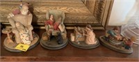 4 NORMAN ROCKWELL FIGURINES: CHRISTMAS DREAM,