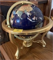 TABLE TOP GLOBE ON BRASS STAND WITH COMPASS