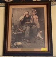 "THE SHOEMAKER" PRINT BY NORMAN ROCKWELL