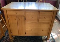 PORTABLE KITCHEN ISLAND WITH DRAWERS AND