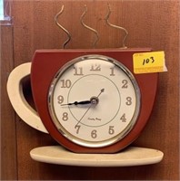 COUNTRY BREEZE TEA CUP WALL CLOCK