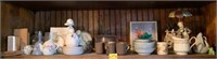 GROUPING: TABLE BELL, DEMITASSE CUPS, FIGURINE,