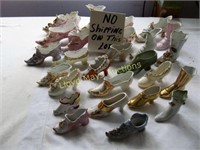 Vintage Miniature Porcelain Shoe Collection - 26pc
