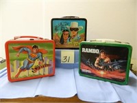 3 Children's Lunch Boxes - Incl. Rambo, Lone -