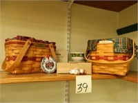 2 Longaberger Baskets & Serving Pieces