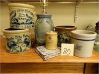 9 Souvenir Pottery Pieces - Incl. Maple City &
