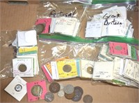 HUGE COLLECTION FOREIGN COIN COLLECTION ! LW-R