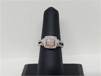 10K/.925 Sterl Silver Diamond Ring