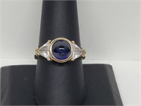 Vermeil/.925 Sterl Silv Multi Gemstone Ring