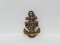 Vermeil/.925 Sterl Silv US Navy Pin