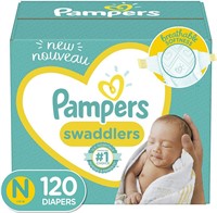 Newborn (< 10 lb), 120 Count - Pampers Swaddlers