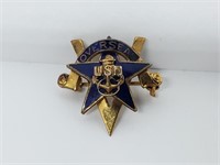 Vermeil/.925 Sterl Silv US Navy Pin