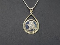 .925 Sterling Silver Guardian Angel Pend & Chain