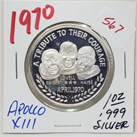 1970 Apollo XIII 1oz .999 Silver Round