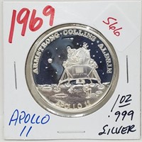 1969 Apollo II 1oz .999 Silver Round