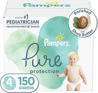 Diapers Size 4, 150 Count - Pampers Pure