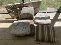Lot of pillow seats for outdoor