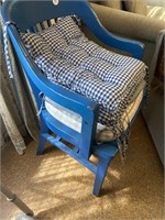 Blue Arm chair 22x34in