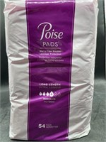 Poise pads long length moderate 4 - 54 pads