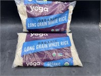 2 bags yoga organics long grain white rice - 2