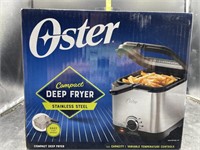 Oster compact deep fryer stainless steel - new in