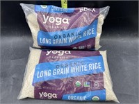 2 bags yoga organics long grain white rice - 2