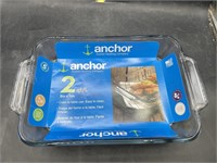 New anchor hocking 2qt 8x11in glass pan