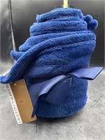 New blue soft blanket
