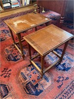 Nest of Cross Band Inlaid Tables