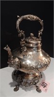 FOOTED SILVER PLATED TILT TEAPOT #3271 WITH