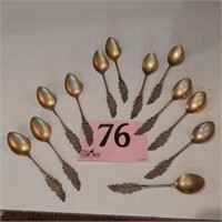 SET OF 12 STERLING SILVER SPOONS