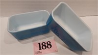PYREX REFRIGERATOR DISHES SET OF 2, 7 IN