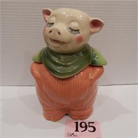 SHAWNEE SMILEY PIG COOKIE JAR AND BANK 9 IN