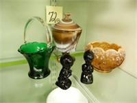 4 Fenton Pcs. Including Imperial Glass Caramel