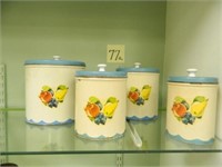 1930's-40's Fruit Design Cannister Set