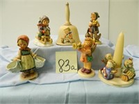 5 Hummel Figurines - Incl. 1980 Bell, #2 Mark -