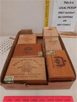 6 more wood cigar boxes