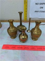 Small brass vases