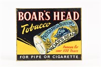 BOAR'S HEAD FOR PIPE OR CIGARETTE TOBACCO SST SIGN