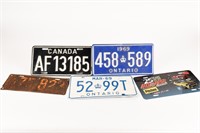 LOT 5 COLLECTOR LICENSE PLATES COLLECTIBLES