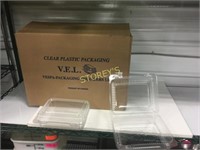 Box of Hinged Containers - Clear