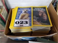 box load of national geographic magazines
