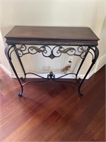 Side/Entry Table, Metal Base - 34” L x 32” T